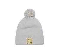 New Era Beanie New York Yankees Bommelmütze Beige MLB Metallic Logo Dmaen Beanie - One-Size