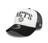 New Era Brooklyn Nets NBA Fankappe A-Frame Snapback Truckercap schwarz weiß Basketball verstellbar Cap - One-Size