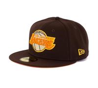 New Era Cap 59FIFTY Herren Basecap NBA Limited Edition (Los Angeles Lakers, braun/orange, 7 3/8)