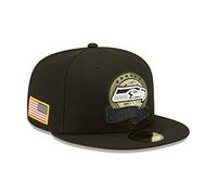 New Era Seattle Seahawks NFL Salute to Service 2022 Black 59Fifty Basecap - 7 3/8-59cm (L)