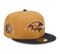 New Era Cap 59FIFTY Herren Basecap NFL Limited Edition (Baltimore Ravens, braun/Navy, 7 1/8)
