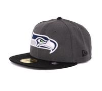 New Era Cap 59FIFTY Herren Basecap NFL Limited Edition (Seattle Seahawks, grau/schwarz, 6 7/8)