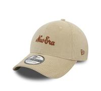 New Era Cap gebogener Schirm Cord Schriftzug Kappe 39Thirty beige - XS-S
