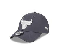 New Era Chicago Bulls Kappe Cap 9Forty gebogener Schirm NBA Metallic Logo verstellbar Basketball - One-Size