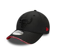 New Era Chicago Bulls NBA Pipe Pop Black 9Forty Adjustable Snapback Cap - One-Size