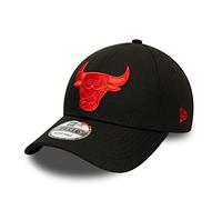 New Era Chicago Bulls NBA Pop Logo Black Red 9Forty Adjustable Snapback Cap - One-Size