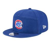 New Era Chicago Cubs 9FIFTY Split Panel Cotton Canvas Snapback Cap Adjustable Hat Blue