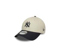 New Era Herren Cap Colour Block 9FORTY New York Yankees verstellbar Beige/Dunkelblau One Size