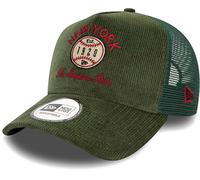 New Era Cord Graphic Trucker Cap Dark Green