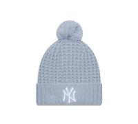 New Era Cosy Pom Beanie Baseball MLB New York Yankees Grau Damen Mädchen Winter Bommelmütze - One-Size