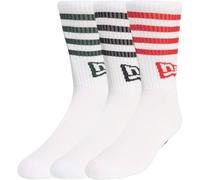 New Era Crew Stripe Socks Sock Socken 3er Pack (DE/NL/SE/PL, Numerisch, 39, 42, Regular, Regular, white)