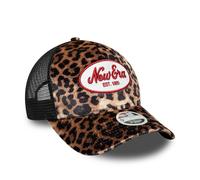 NEW ERA Damen MLB Leopard 9FORTY A-Frame Trucker Cap braun STK