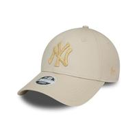 New Era Damencap New York Yankees NY MLB Baseball 9Forty verstellbar Fancap Kappe Frau Mädchen beige - One-Size