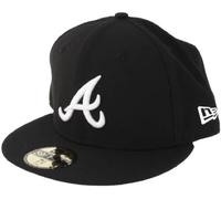 New Era Atlanta Braves MLB Black Base Black White 59Fifty Basecap - 7-56cm (M)