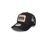 New Era Established Patch Trucker Cap Basecap Baseballcap Curved Brim Truckercap Meshcap Damen/Herren/Snapback - Snapback, mit Schirm, Schirm