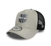 New Era FC Barcelona Faux Suede A-Frame Trucker Cap Grau One-Size