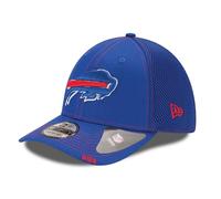 New Era Fußballkappe für Erwachsene, NFL 39Thirty Team-Farbe, Neo-Primär-Logo, Stretch-Passform, Flex-Fußballkappe, Unisex, Buffalo Bills, L-XL