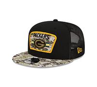 New Era Green Bay Packers NFL On Field 2021 Salute to Service Black 9Fifty Kids Snapback Cap - Youth
