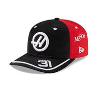 New Era Haas F1 Team Offizielle Kollektion 2025 Esteban Ocon Drivers Kinder Baseball Cap Rot Schwarz Verstellbar, schwarz / rot, Einheitsgröße