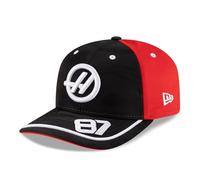 New Era Haas F1 Team Offizielle Kollektion 2025 Oliver Bearman Drivers Baseball Cap Rot Schwarz Verstellbar, schwarz / rot, Einheitsgröße