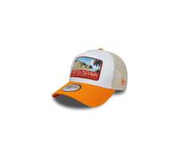 New Era Location Patch Trucker Cap Costa Brava Orange - one size
