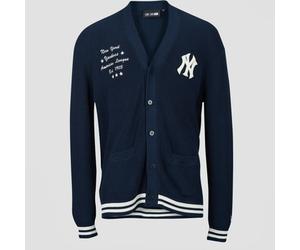 New-Era Herrenmantel MLB COLLEGIATE SCRIPT CARDI NEW YORK YANKEES in Marine EU XL