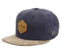 New Era Hexagon Patch Heather Indigo Brown Suede 59Fifty Basecap - 7 3/4-62cm (XXL)
