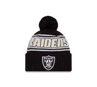 New Era Las Vegas Raiders NFL 2024 Sideline Sport Knit Schwarz Bommelmütze - One-Size