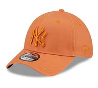 New Era Unisex Baseball Cap 39THIRTY LEAGUE ESS New York Yankees, Orange, XS/S