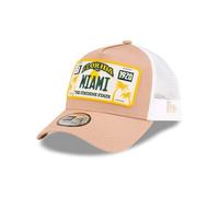 New Era Adjustable A-Frame Trucker Cap - Florida Miami beige