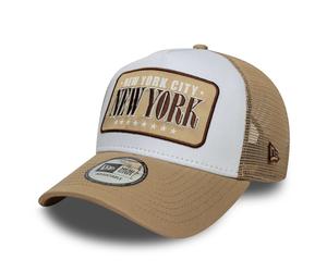 NEW ERA Location Patch 9FORTY A-Frame Trucker Cap - Light Beige