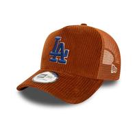 New Era Los Angeles Dodgers Cord Cap Kappe Trucker verstellbar Snapback Mesh gebogener Schirm Team Logo braun - One-Size