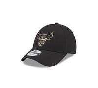 New Era Metallic Badge 9Forty Adjustable Cap Chicago Bulls Schwarz Gold, Size:OneSize