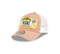 New Era Miami Truckercap Florida Nummernschild Patch verstellbar Kappe Mesh beige - One-Size