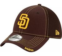 New Era MLB 39Thirty Neo Team-Farbe, Primär-Logo, Stretch-Fit, Flexible Baseballkappe, San Diego Padres, S-M