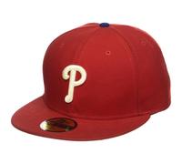 New Era MLB 59FIFTY Team Color Authentic Collection Fitted On Field Game Cap Hat (as1 Numeric Numeric_7_and_3_Quarters Philadelphia Phillies)