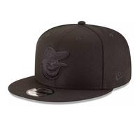 New Era MLB 9FIFTY Schwarz Schwarz Primary Logo Team Verstellbare Snapback-M tze Einheitsgr e - Baltimore Orioles Schwarz