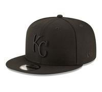 New Era MLB 9FIFTY Schwarz Schwarz Primary Logo Team Verstellbare Snapback-M tze Einheitsgr e - Kansas City Royals Schwarz