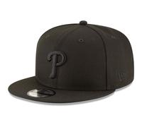 New Era MLB 9FIFTY Schwarz Schwarz Primary Logo Team Verstellbare Snapback-M tze Einheitsgr e - Philadelphia Phillies Schwarz