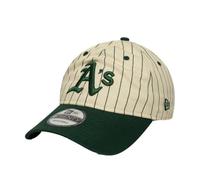 New Era Pinstripe 9TWENTY Kappe weiß creme dunkelgrün Athletics