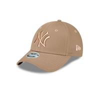 New Era MLB Baseball Kappe Damen Frauen Mädchen New York Yankees 9Forty Cap verstellbar Strapback Hellbraun - One-Size