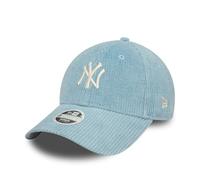 New Era MLB Cap aus Cord New York Yankees Kappe Frau Mädchen Teamlogo verstellbar hellblau - One-Size
