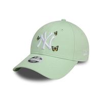 New Era MLB Fankappe Cap für Mädchen Frauen verstellbar New York Yankees NY Logo Schmetterling grün - One-Size
