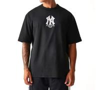 New Era MLB New York Yankees Infill Logo Oversized T-Shirt (DE/NL/SE/PL, Alphanumerisch, L, Regular, Regular, Schwarz)