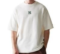 New Era MLB Waffle Oversized T-Shirt New York Yankees Off White (DE/NL/SE/PL, Alphanumerisch, XL, Regular, Regular, Weiß)