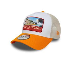 NEW ERA NE LOCATION PATCH TRUCKER verstellbare Kappe orange/weiß/beige
