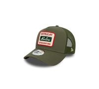 New Era NE Patch Trucker Adjustable Cap NE Logo Khaki, Size:OneSize