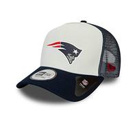 New Era New England Patriots A-Frame Adjustable Trucker Cap - Team Colour Block - White/Blue - One-Size