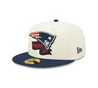 New Era New England Patriots NFL 2022 Sideline Chrome White 59Fifty Basecap 7 1/4
