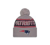 New Era New England Patriots NFL 2024 Sideline Sport Knit Grau Bommelmütze - One-Size